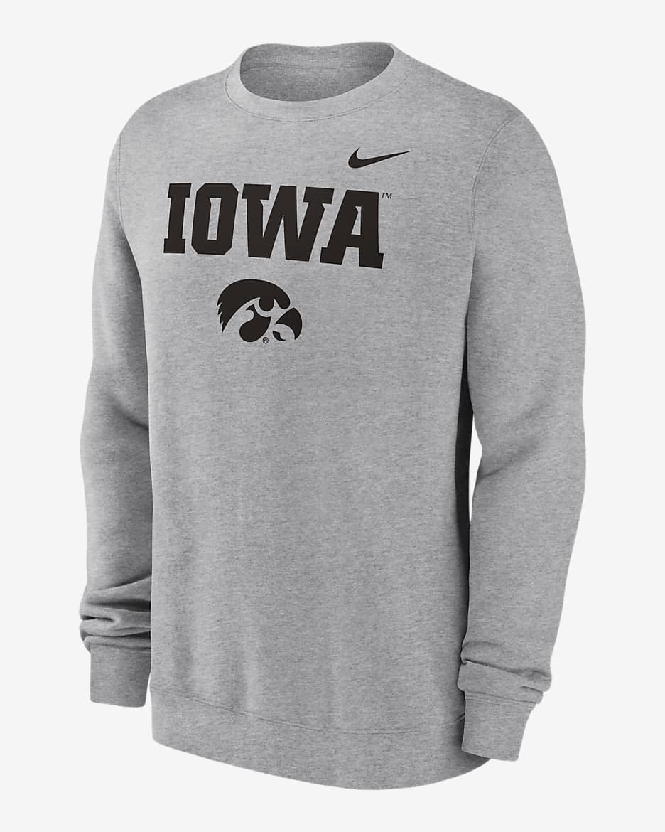 Iowa Hawkeyes Primetime Primary Stack Men s Nike College Pullover Crew